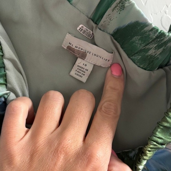 Monique Lhuillier One Shoulder Cutout Maxi Dress  Size 10 - Picture 7 of 9